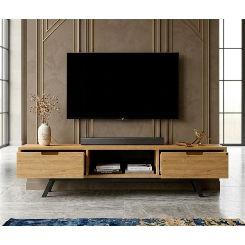 Szafka RTV-38 Drewno Lite Dąb Loft Lakier Rozmiary od 100 cm do 200 cm PREMIUM